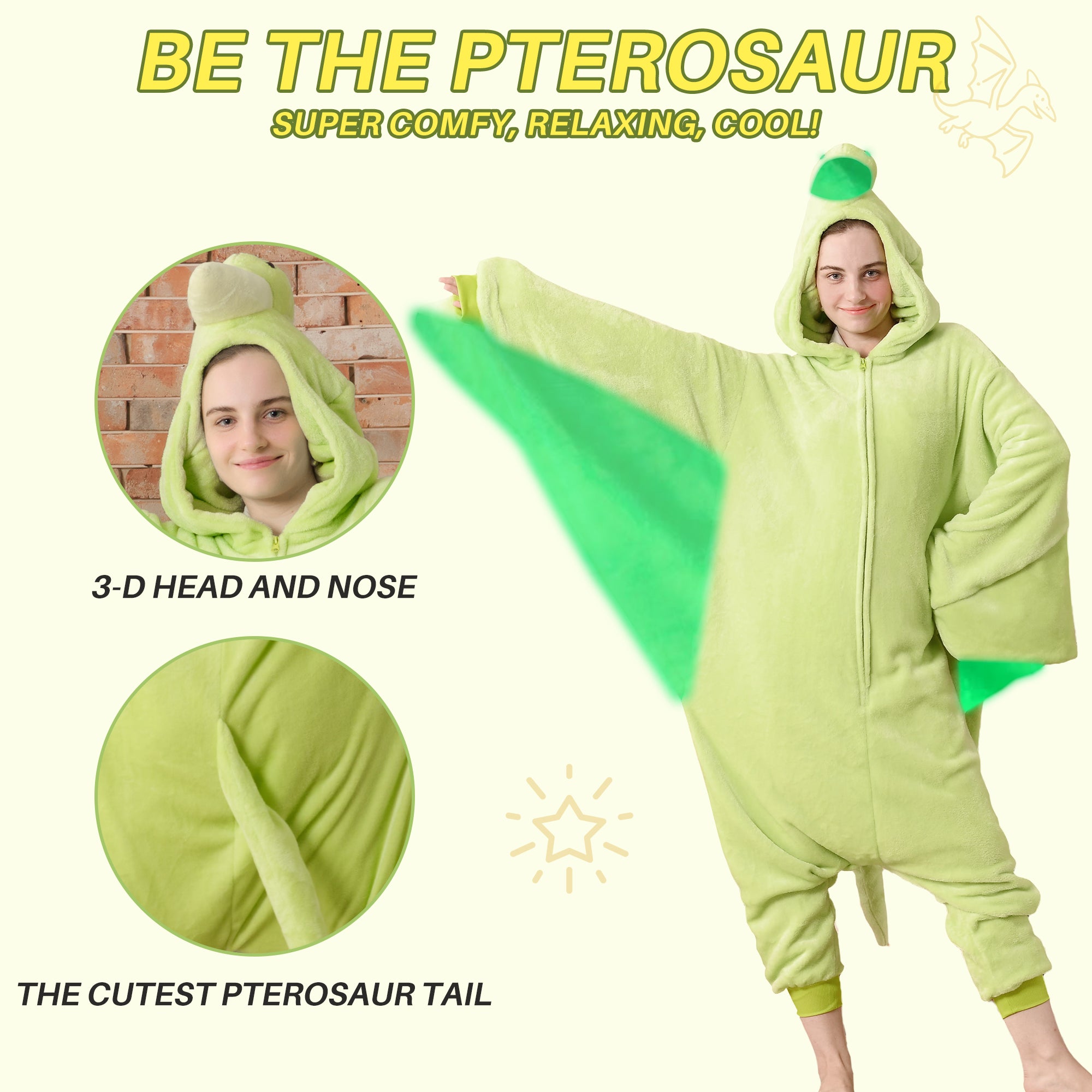 🎃Adult Animal Onesie Pajamas, Glow in The Dark Halloween Cosplay Costumes, One Piece Sleepwear for Women and Men