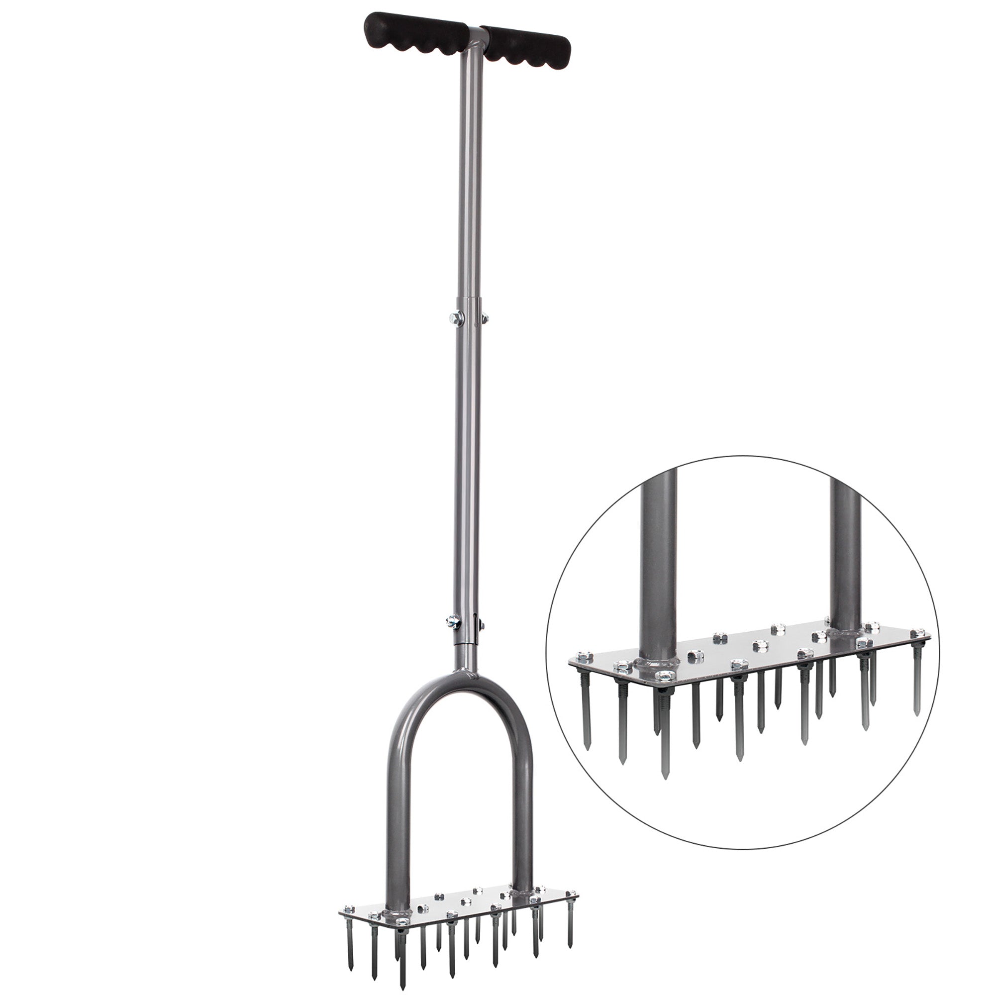 Walensee Lawn Aerator Spike Metal Manual Dethatching Soil Aerating Lawn