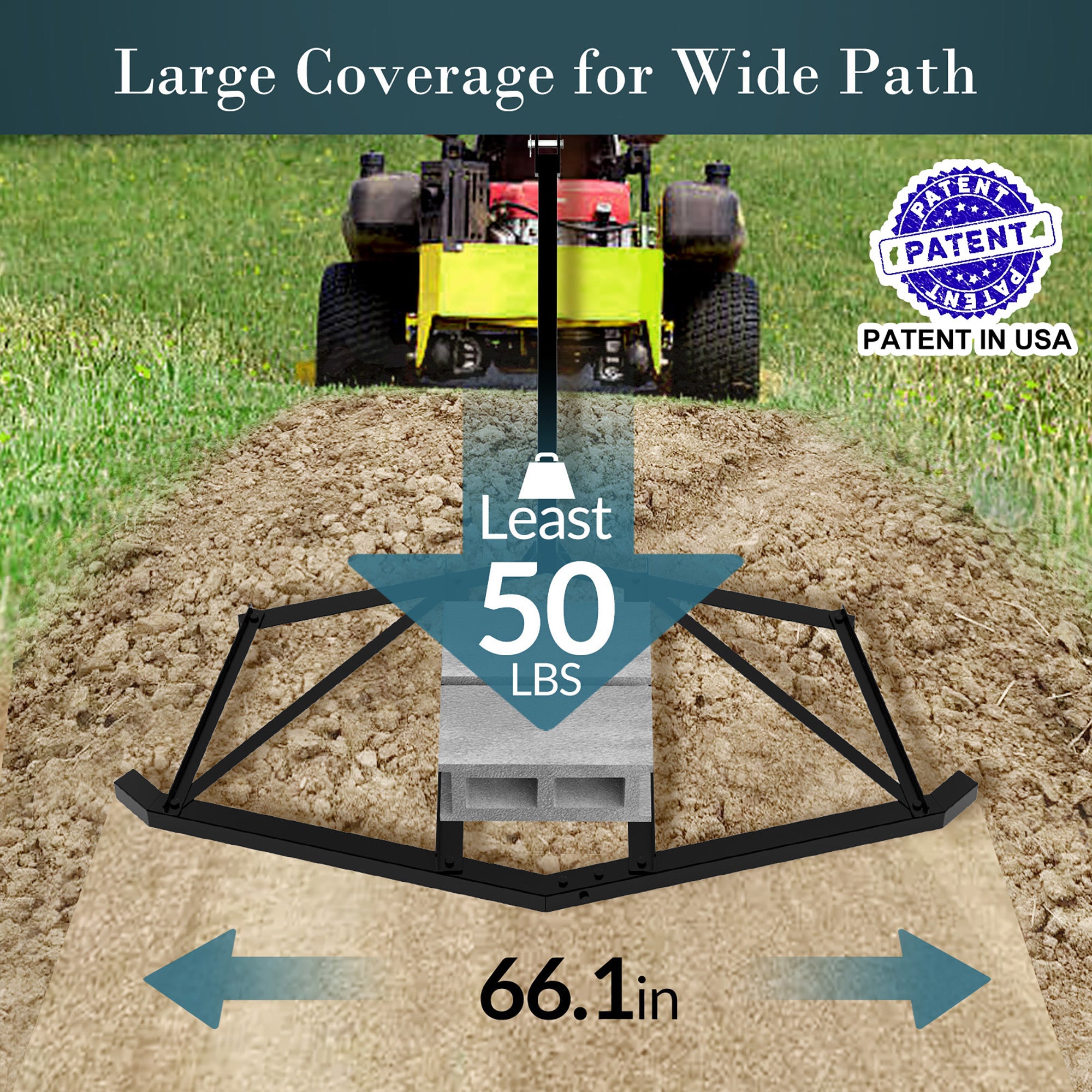 Walensee Driveway Drag Heavy Duty Steel Drag Harrow 66" Width