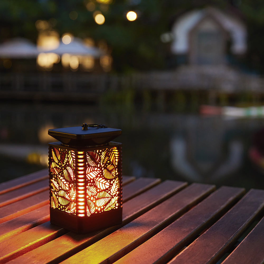 Solar Lanterns with Flickering Flame, 2 PACK