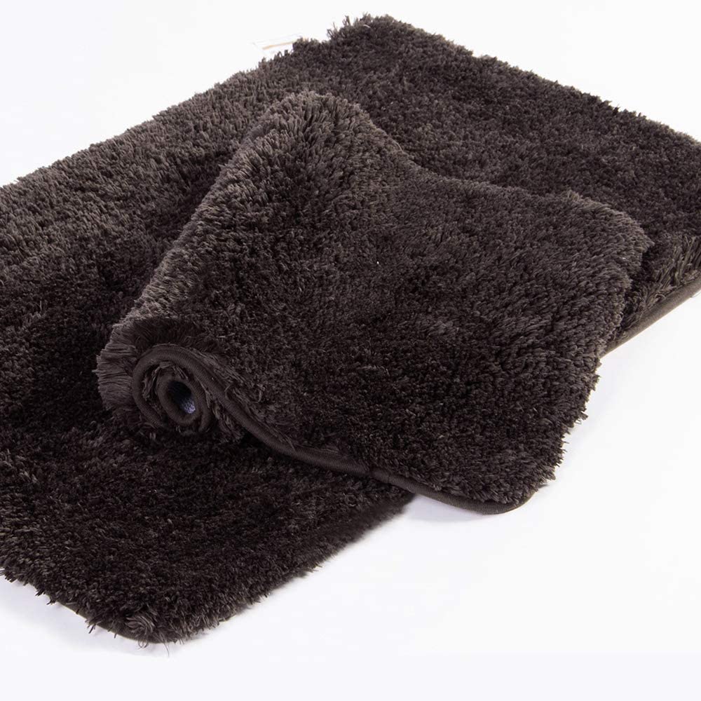 Walesnee-Shaggy 2 Piece Bath Rug Set (20"x32", 2 Pack)