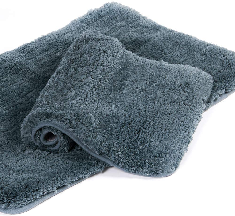 Walesnee-Shaggy 2 Piece Bath Rug Set (20"x32", 2 Pack)