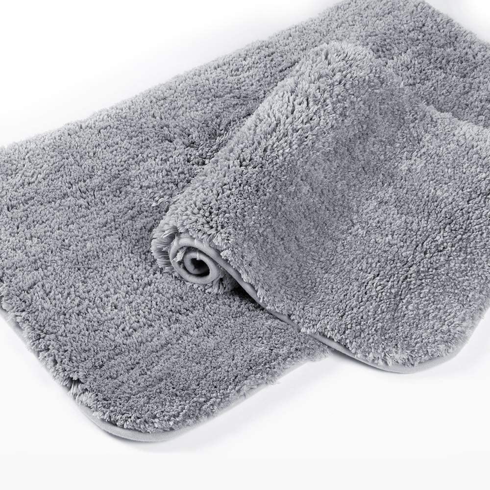 Walesnee-Shaggy 2 Piece Bath Rug Set (20"x32", 2 Pack)