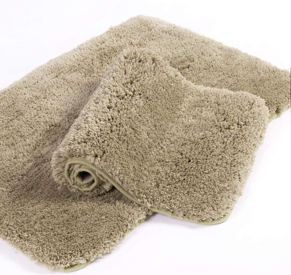 Walesnee-Shaggy 2 Piece Bath Rug Set (20"x32", 2 Pack)