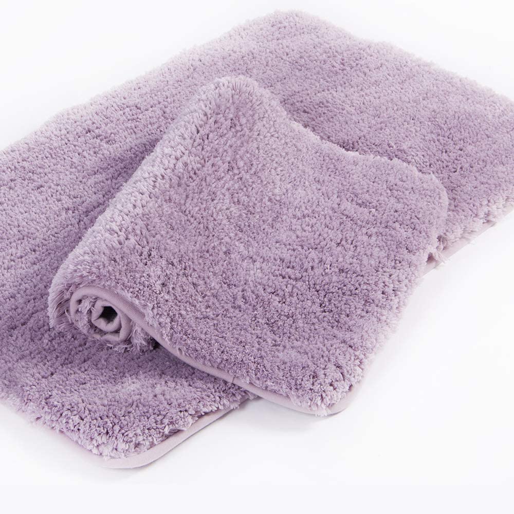 Walesnee-Shaggy 2 Piece Bath Rug Set (20"x32", 2 Pack)