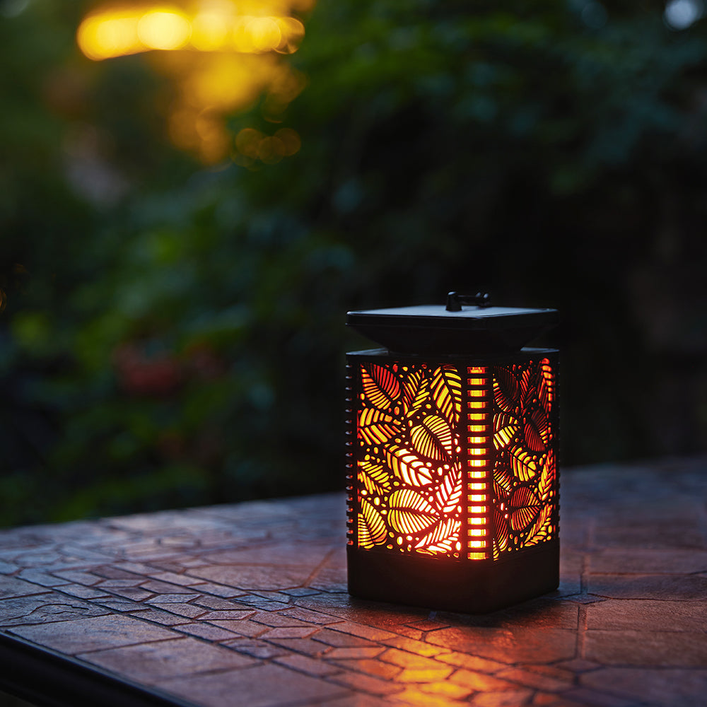 Solar Lanterns with Flickering Flame, 2 PACK